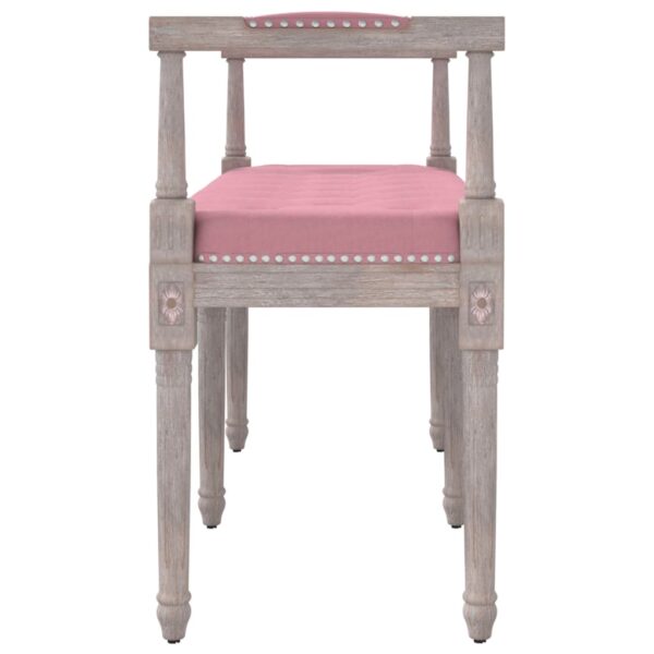 Banco 110x40x70 cm veludo rosa - Image 3