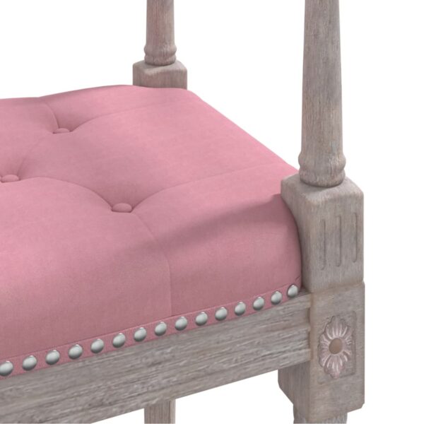 Banco 110x40x70 cm veludo rosa - Image 4