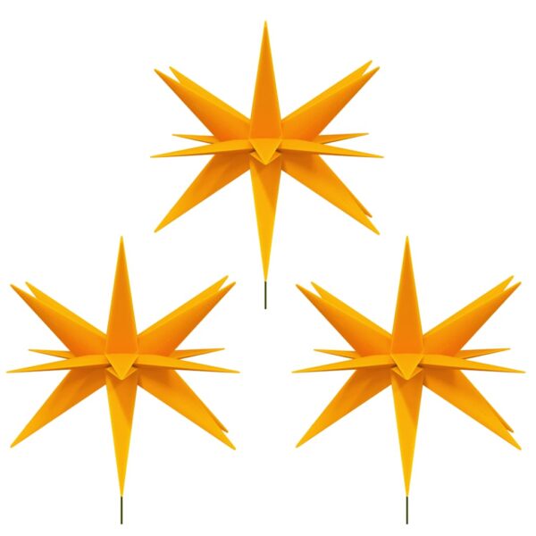 Luzes de Natal com espigões 3 pcs LED dobrável 35 cm amarelo - Image 2