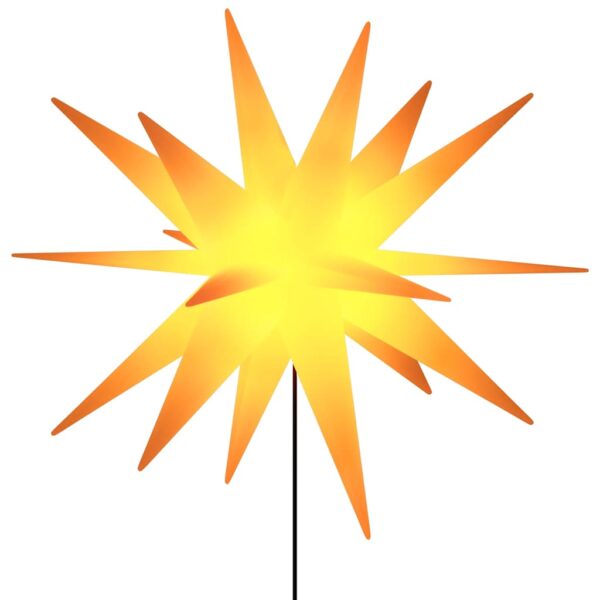 Luzes de Natal com espigões 3 pcs LED dobrável 35 cm amarelo - Image 4
