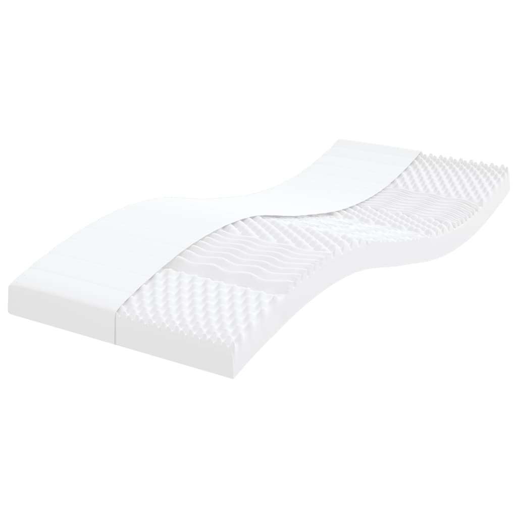 Colchões de espuma 2 pcs 90x200 cm 7 zonas dureza 20 ILD branco - Image 2