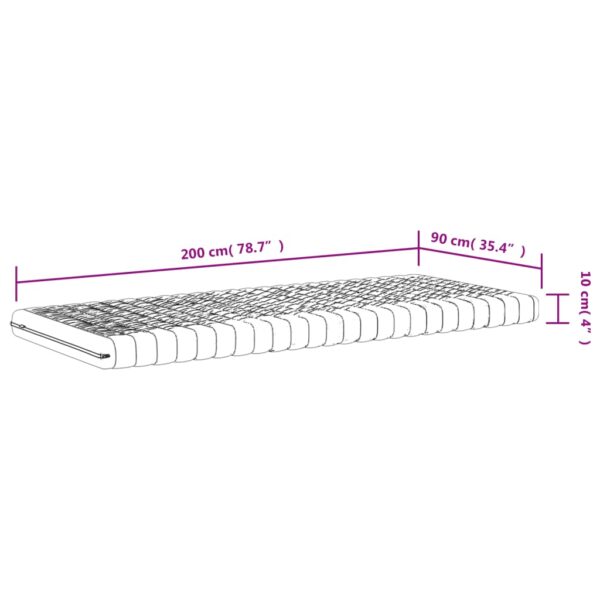 Colchões de espuma 2 pcs 90x200 cm 7 zonas dureza 20 ILD branco - Image 10