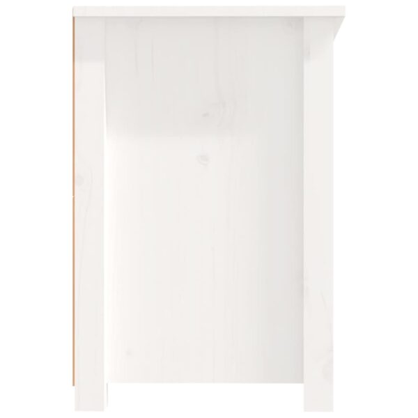 Móvel de TV 114x35x52 cm madeira de pinho maciça branco - Image 7