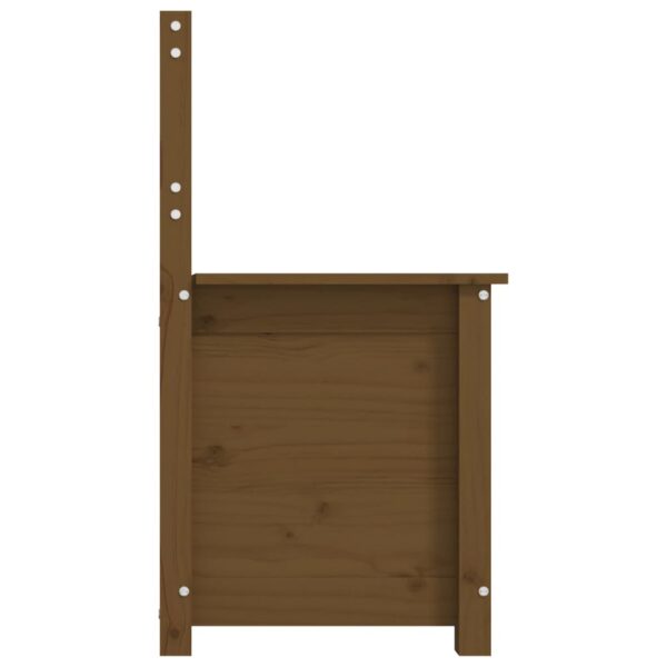 Banco 80x41x77 cm madeira de pinho maciça castanho-mel - Image 7