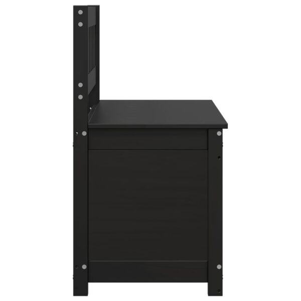 Banco 110x41x76,5 cm madeira de pinho maciça preto - Image 5