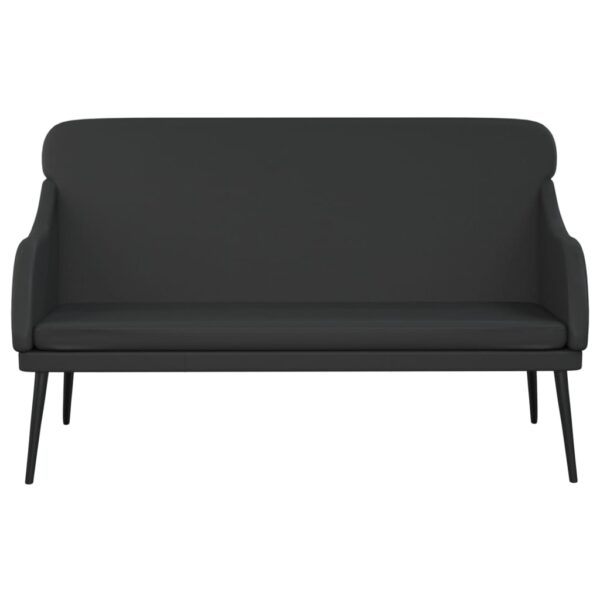 Banco 110x76x80 cm couro artificial preto - Image 2