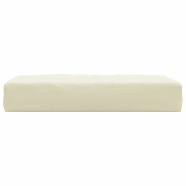 Almofadão para sofá de paletes 60x60x8 cm tecido cor creme - Image 3