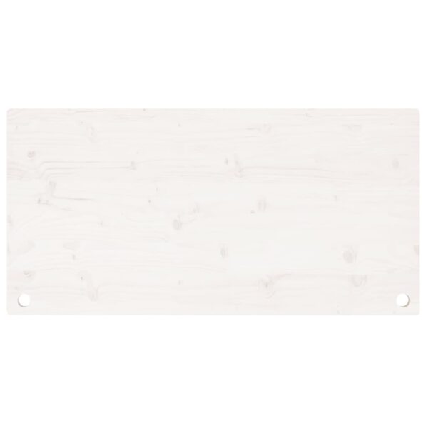 Tampo de secretária 110x60x2,5 cm pinho maciço branco - Image 3