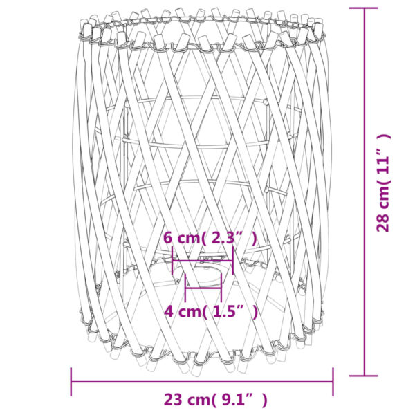 Abajur de candeeiro Ø23x28 cm vime - Image 8
