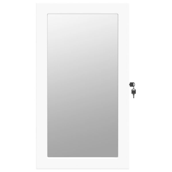 Móvel para joias de parede espelhado com luzes LED branco - Image 3