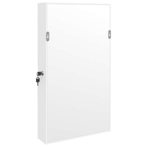 Móvel para joias de parede espelhado com luzes LED branco - Image 5