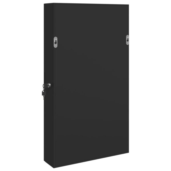 Móvel para joias de parede espelhado com luzes LED preto - Image 5