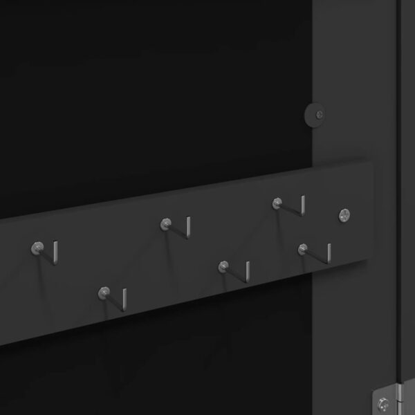 Móvel para joias de parede espelhado com luzes LED preto - Image 9