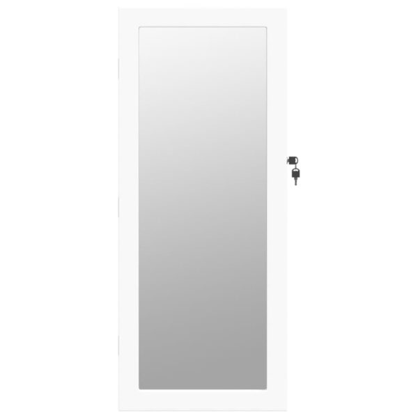 Móvel para joias de parede espelhado com luzes LED branco - Image 3