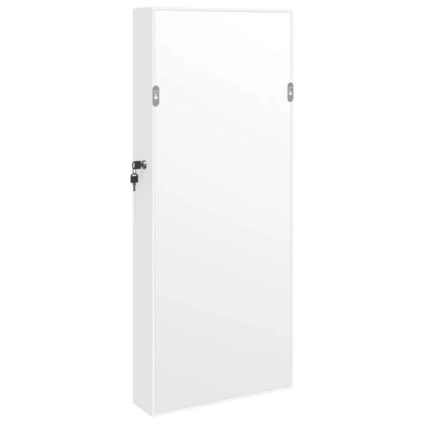 Móvel para joias de parede espelhado com luzes LED branco - Image 5