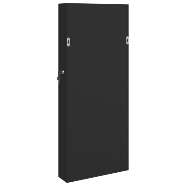 Móvel para joias de parede espelhado com luzes LED preto - Image 5