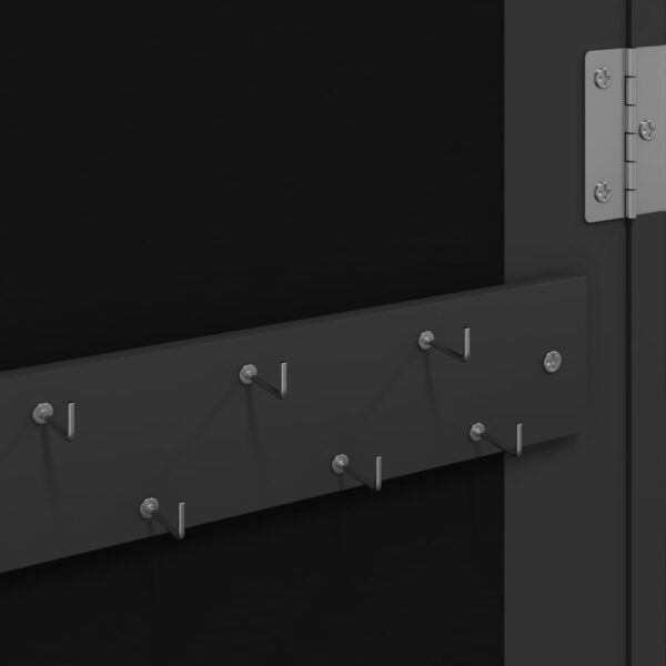 Móvel para joias de parede espelhado com luzes LED preto - Image 9