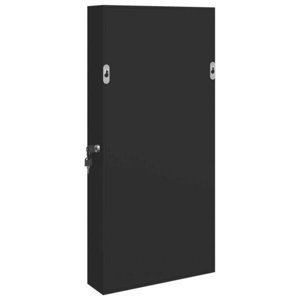Móvel para joias de parede espelhado com luzes LED preto - Image 6