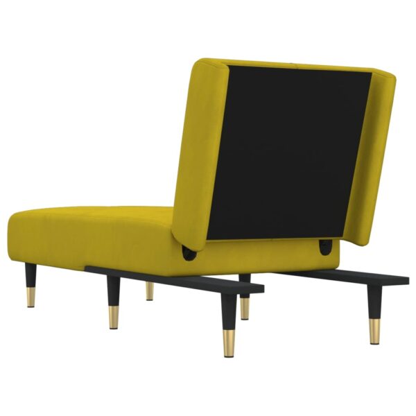 Chaise longue veludo amarelo - Image 4