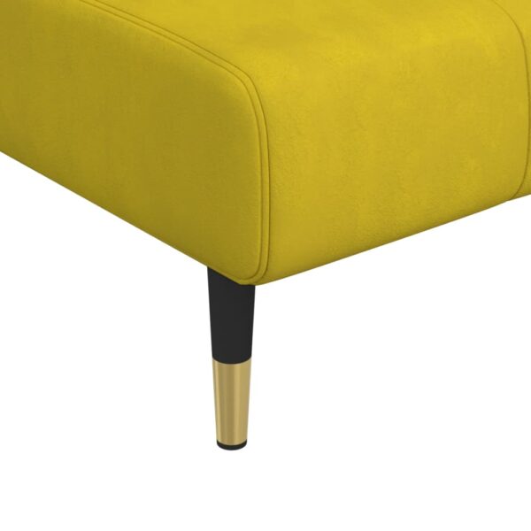 Chaise longue veludo amarelo - Image 6