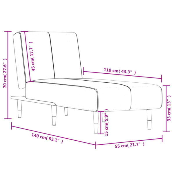 Chaise longue veludo amarelo - Image 8