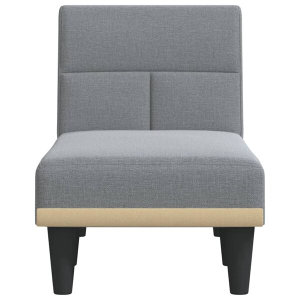 Chaise longue tecido cinzento-claro - Image 3