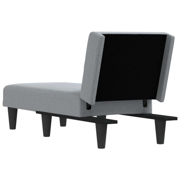 Chaise longue tecido cinzento-claro - Image 4