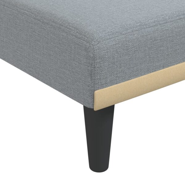 Chaise longue tecido cinzento-claro - Image 6