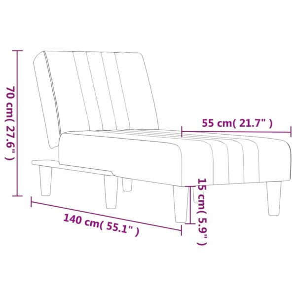 Chaise longue veludo verde-escuro - Image 8