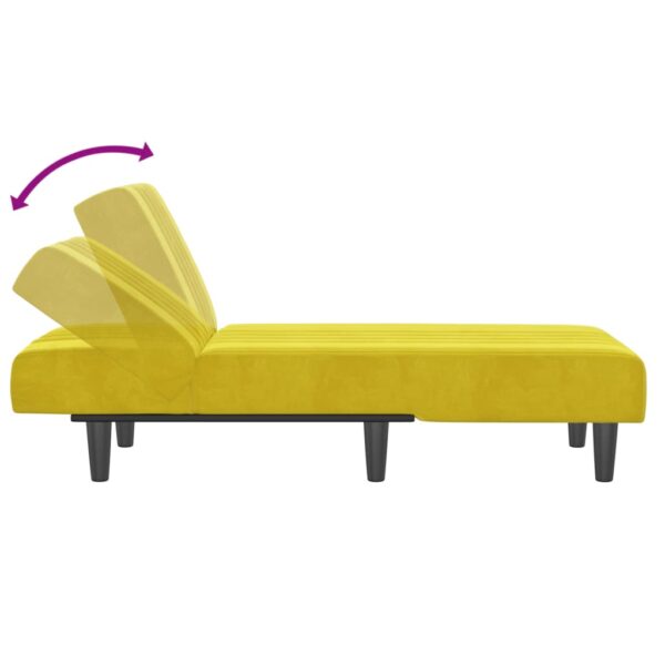 Chaise longue veludo amarelo - Image 5