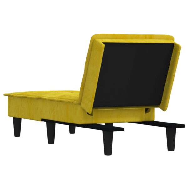 Chaise longue veludo amarelo - Image 4
