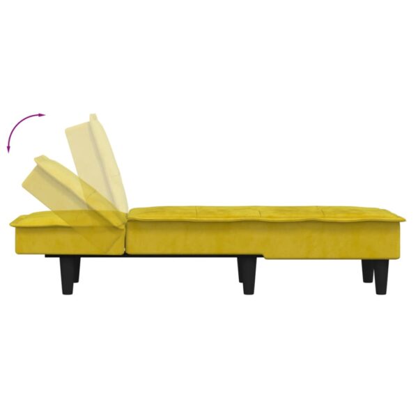 Chaise longue veludo amarelo - Image 5