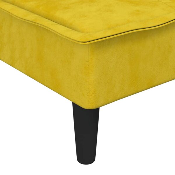 Chaise longue veludo amarelo - Image 6