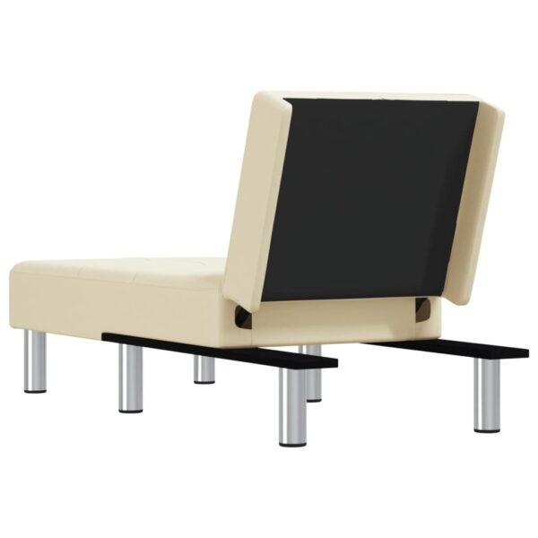 Chaise longue couro artificial cor creme - Image 4