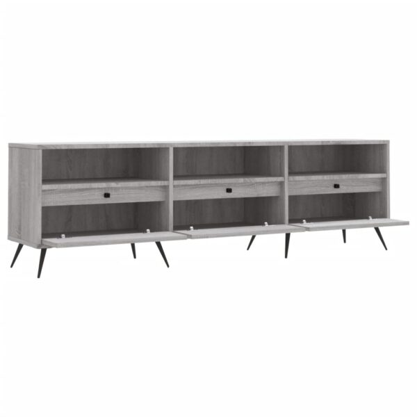 Móvel de TV 150x30x44,5 cm derivados de madeira cinzento sonoma - Image 5