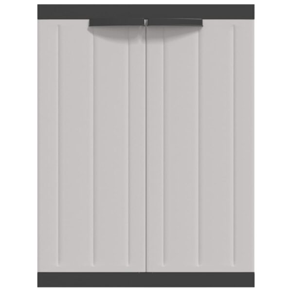 Móvel de arrumação para exterior 65x37x85 PP cinzento e preto - Image 3