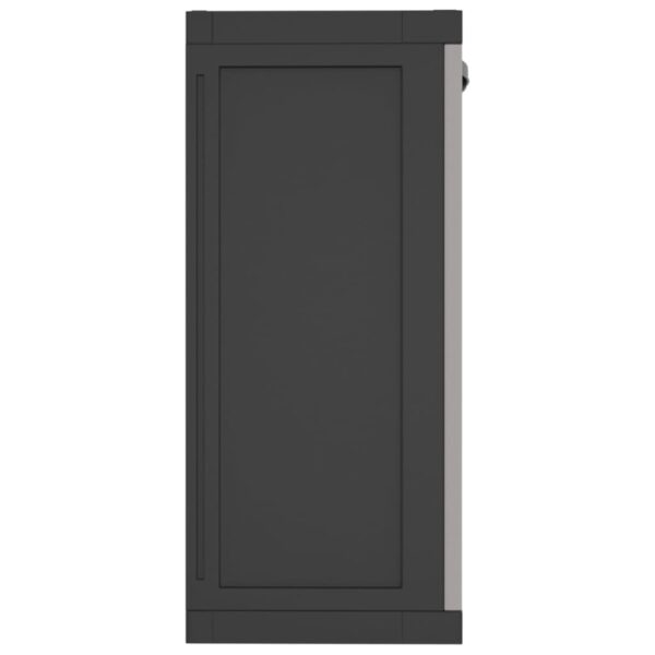 Móvel de arrumação para exterior 65x37x85 PP cinzento e preto - Image 4
