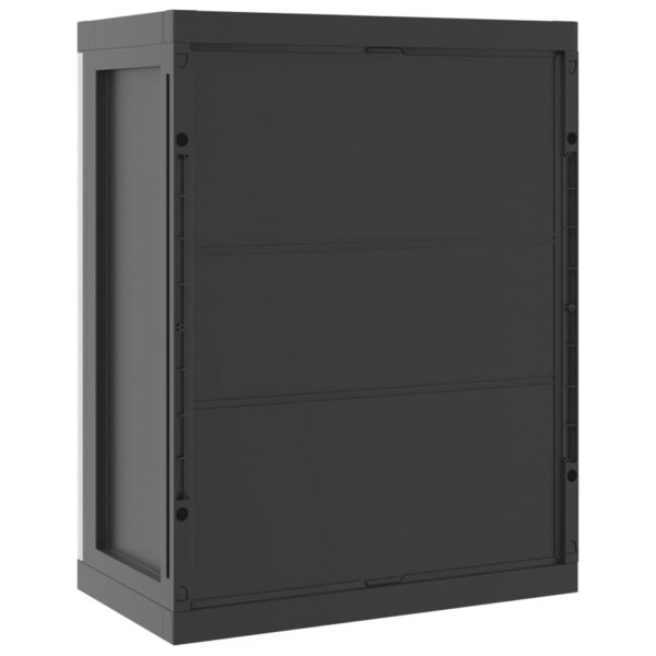 Móvel de arrumação para exterior 65x37x85 PP cinzento e preto - Image 5