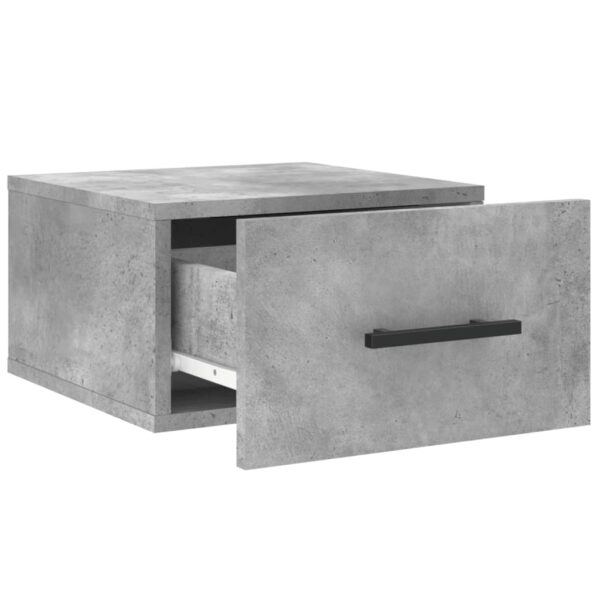 Mesa cabeceira montagem na parede 35x35x20 cm cinzento cimento - Image 5