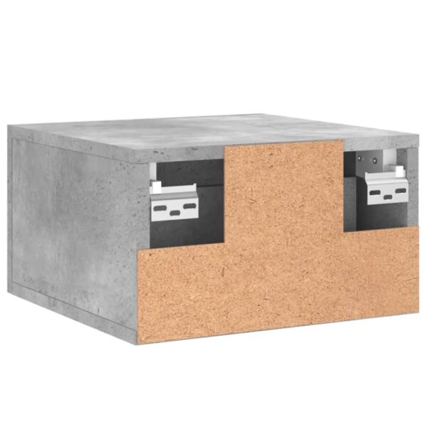 Mesa cabeceira montagem na parede 35x35x20 cm cinzento cimento - Image 7