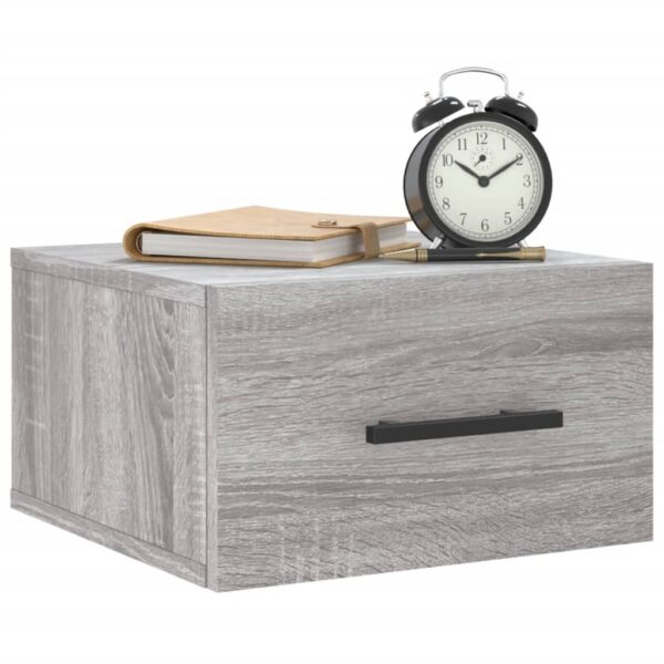 Mesas de cabeceira de parede 2 pcs 35x35x20 cm cinzento sonoma - Image 2