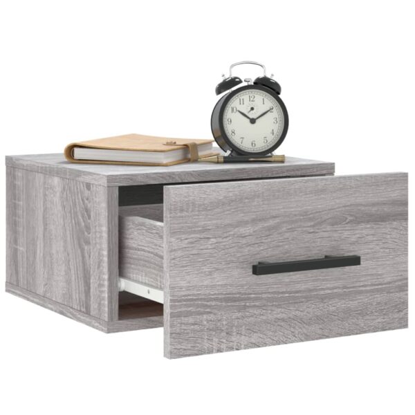 Mesas de cabeceira de parede 2 pcs 35x35x20 cm cinzento sonoma - Image 3
