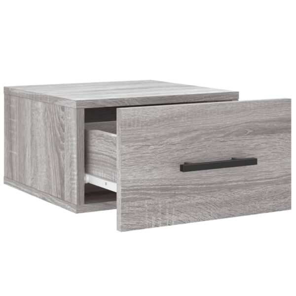 Mesas de cabeceira de parede 2 pcs 35x35x20 cm cinzento sonoma - Image 6