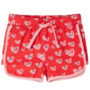 Calções de criança com cordão vermelho 128