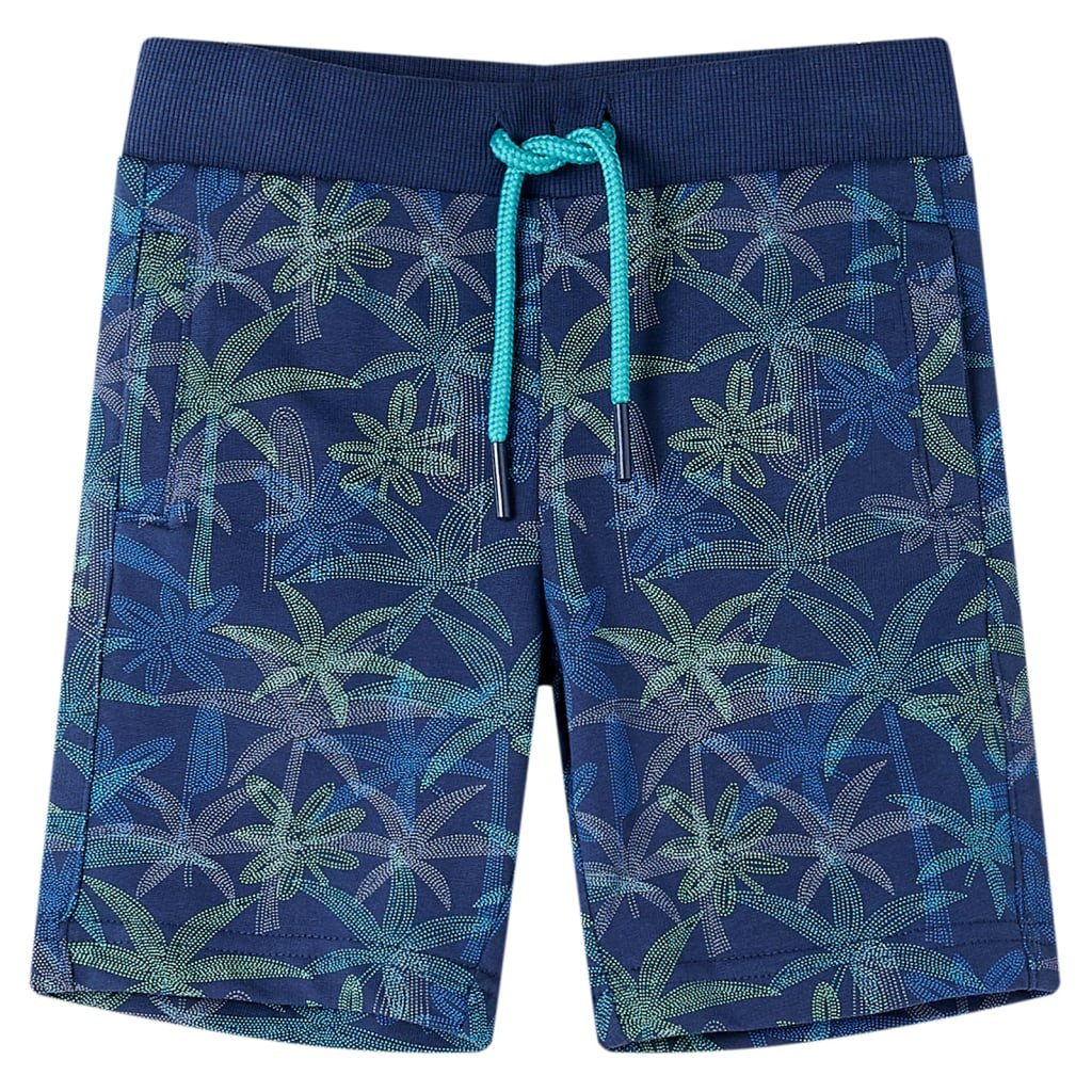 Calções de criança com cordão azul-escuro 92