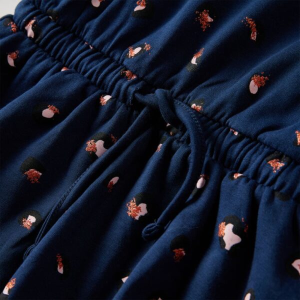 Vestido de manga comprida para criança azul-escuro 140 - Image 4