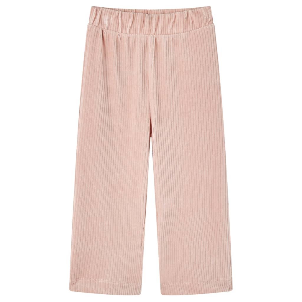 Calças para crianças bombazina rosa-claro 140