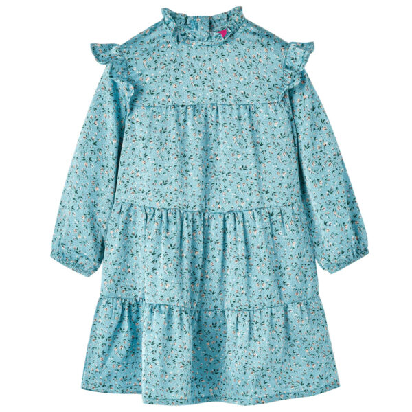 Vestido de manga comprida para criança azul 104