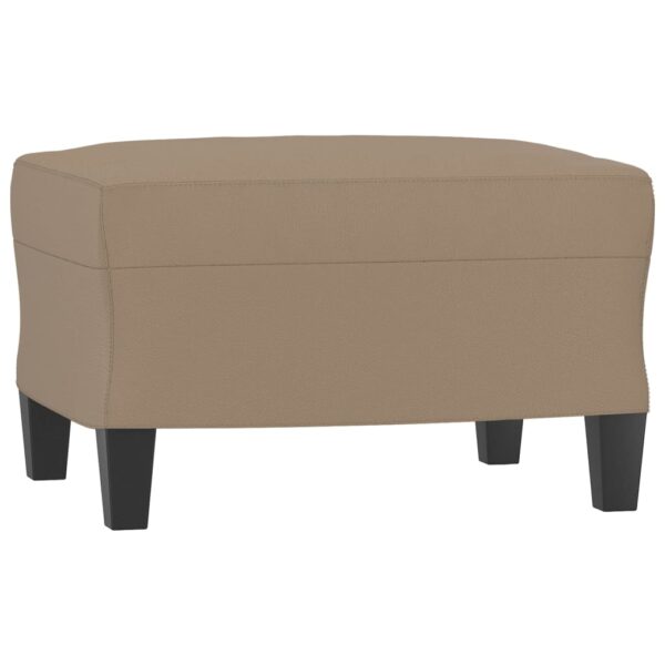 Poltrona com apoio de pés 60 cm couro artificial cappuccino - Image 4