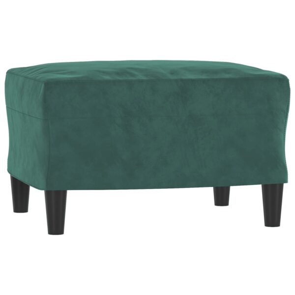 Poltrona com apoio de pés 60 cm veludo verde-escuro - Image 4